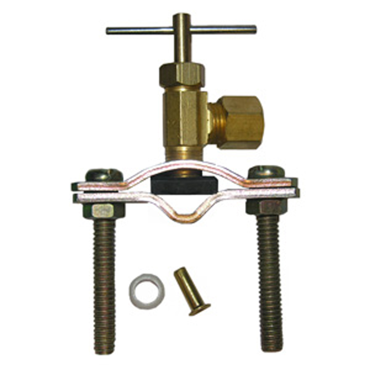 17-0601 Self-Tapping Needle Valve, 1/4 in Connection, Compression, Brass Body