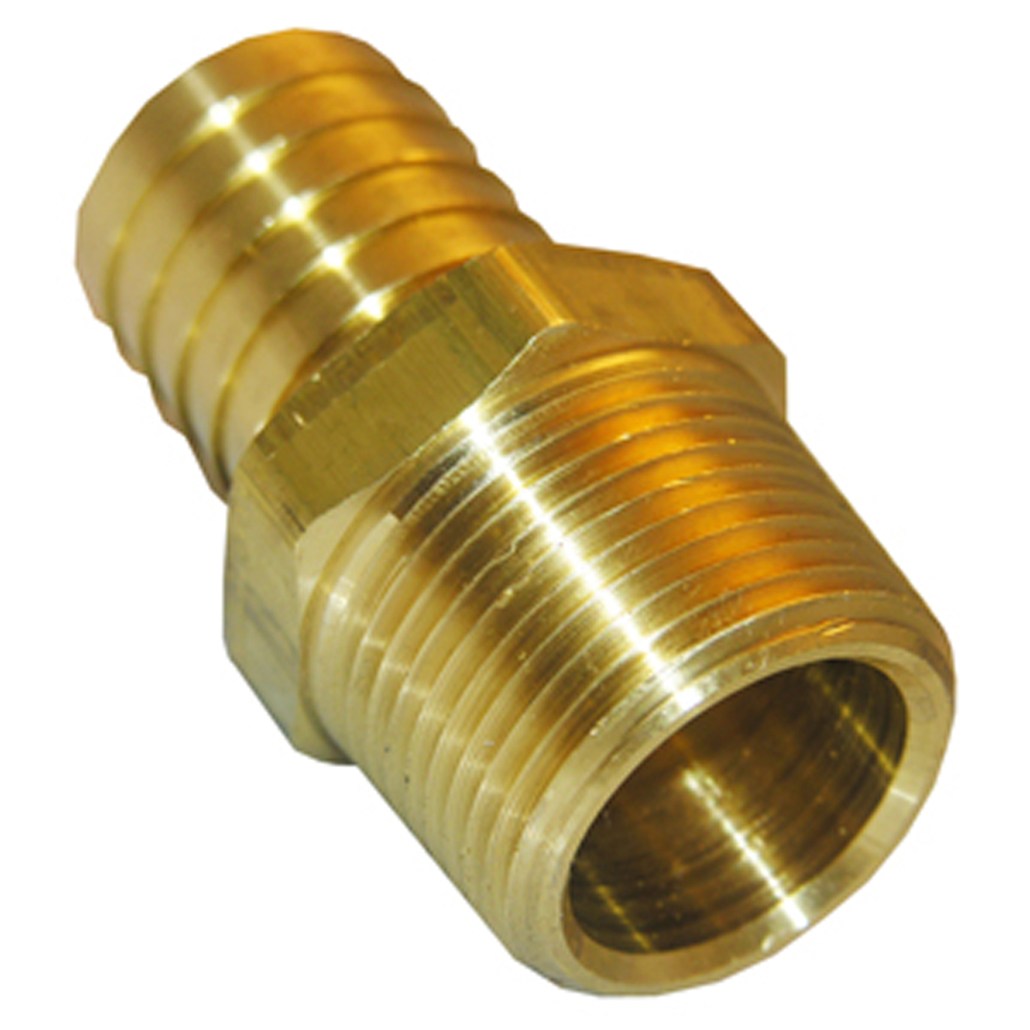 Lasco 17-7714U Hose Adapter, 1/4 x 5/16 in, MIP x Barb, Brass