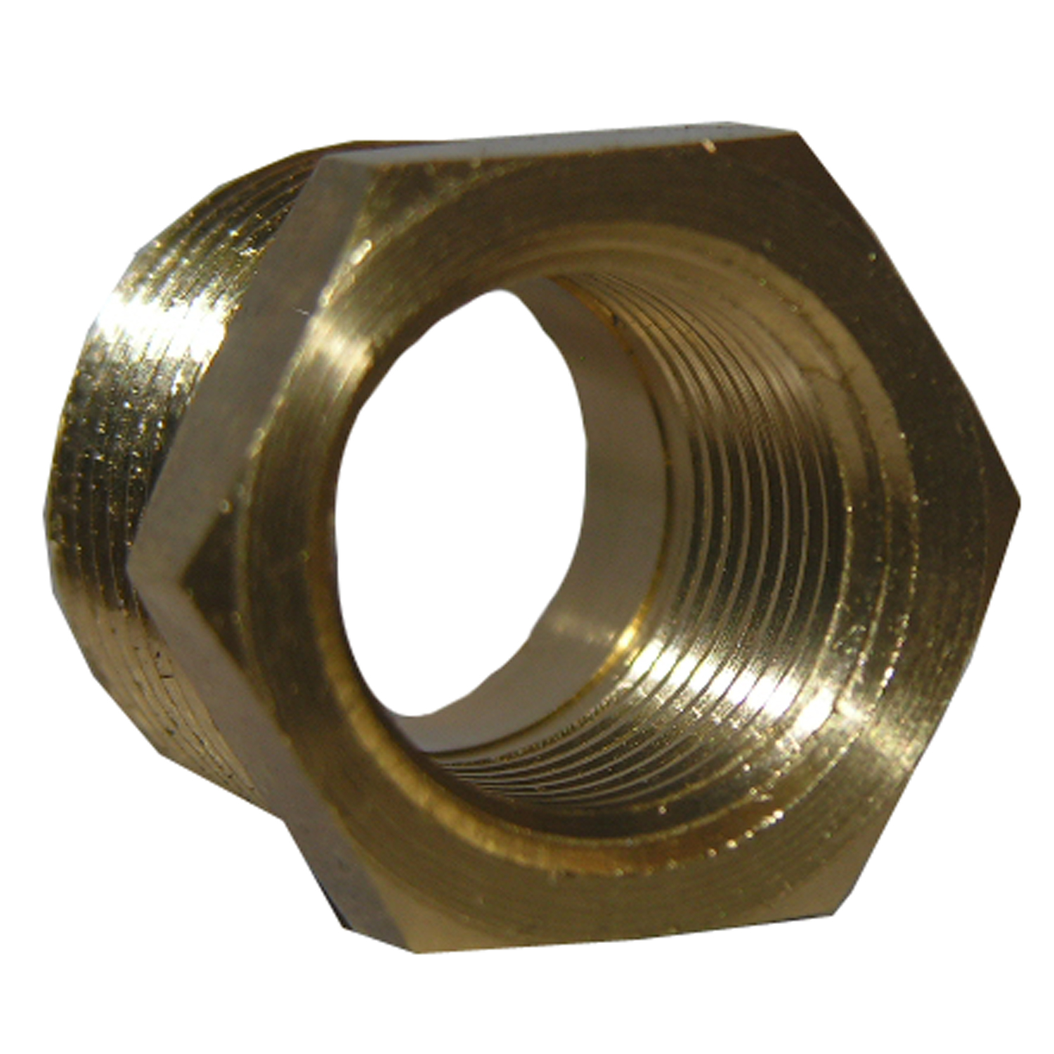 17-9251 Hex Pipe Bushing, 1/2 x 3/8 in, MPT x FPT, Brass, 125 psi Pressure