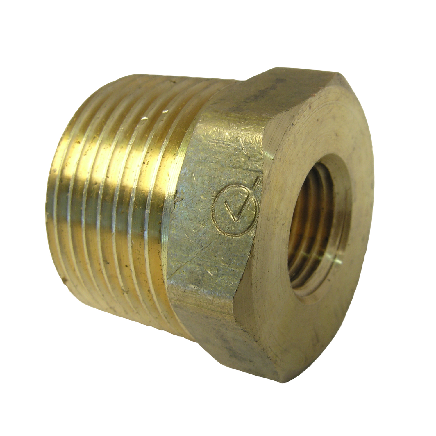 17-9255 Hex Pipe Bushing, 3/4 x 1/4 in, MPT x FPT, Brass, 125 psi Pressure