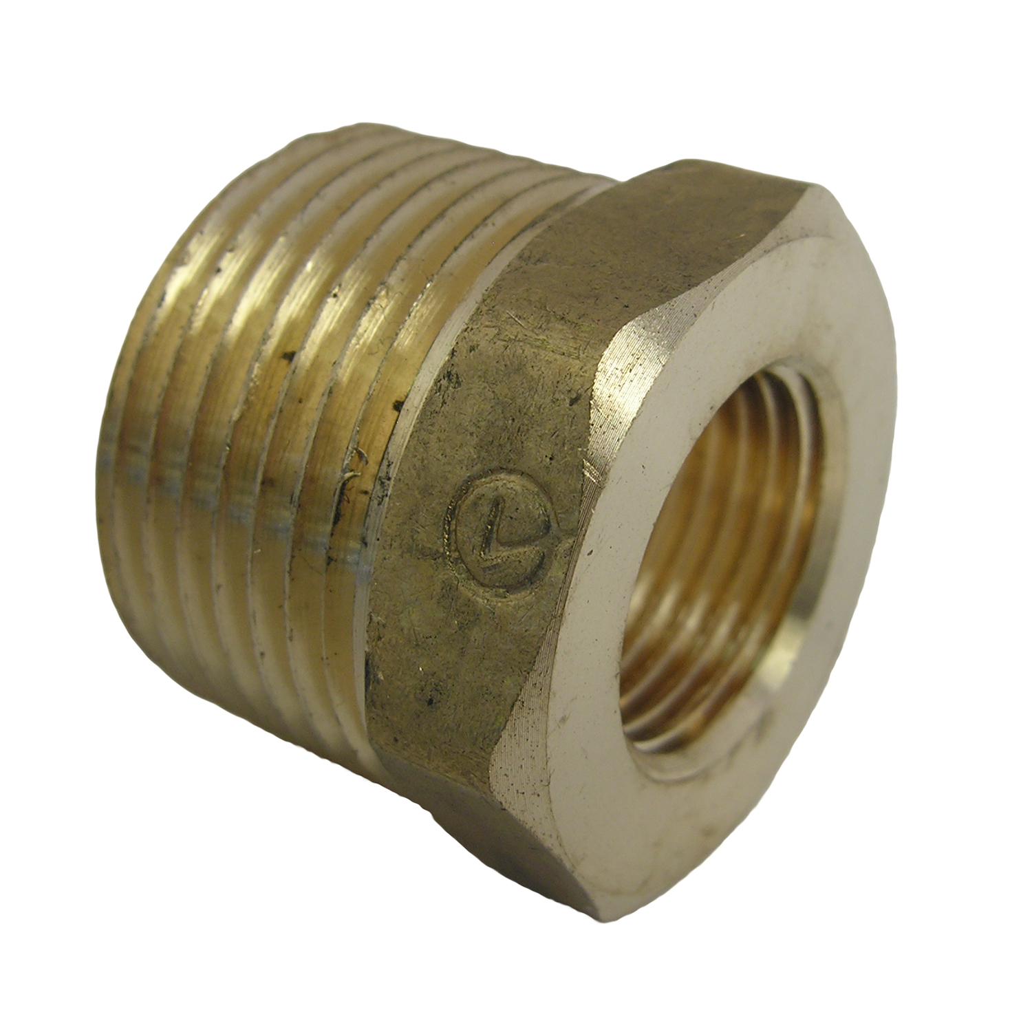 17-9257 Hex Pipe Bushing, 3/4 x 3/8 in, MPT x FPT, Brass, 125 psi Pressure