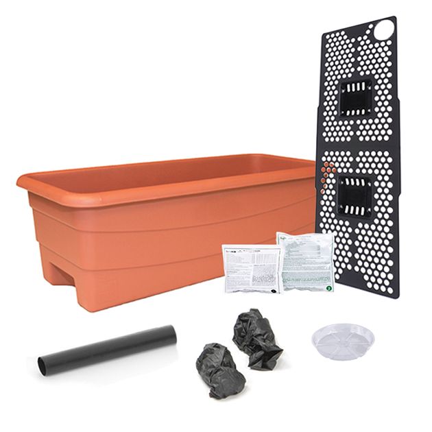 Earthbox 80655 Junior Organic Garden Kit, 7-1/4 in H, 9-1/2 in W, 23 in D, Terra Cotta