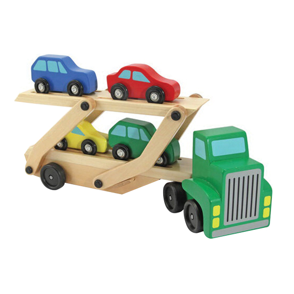 Melissa & Doug 4096 Car Carrier Truck and Cars Wooden Toy Set, 3 years and Up