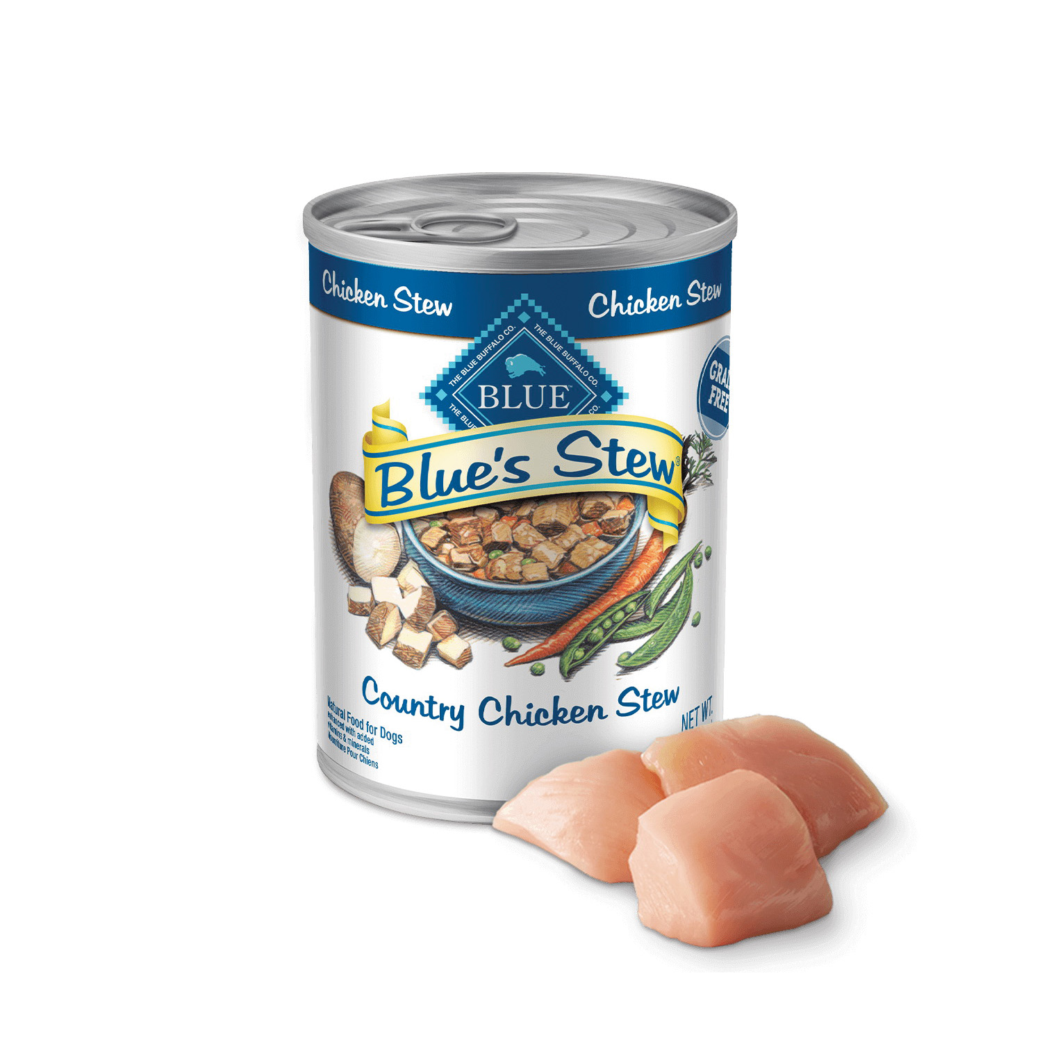 Blue Buffalo 800235 Dog Food, Dry, Chicken Flavor, 12.5 oz Can