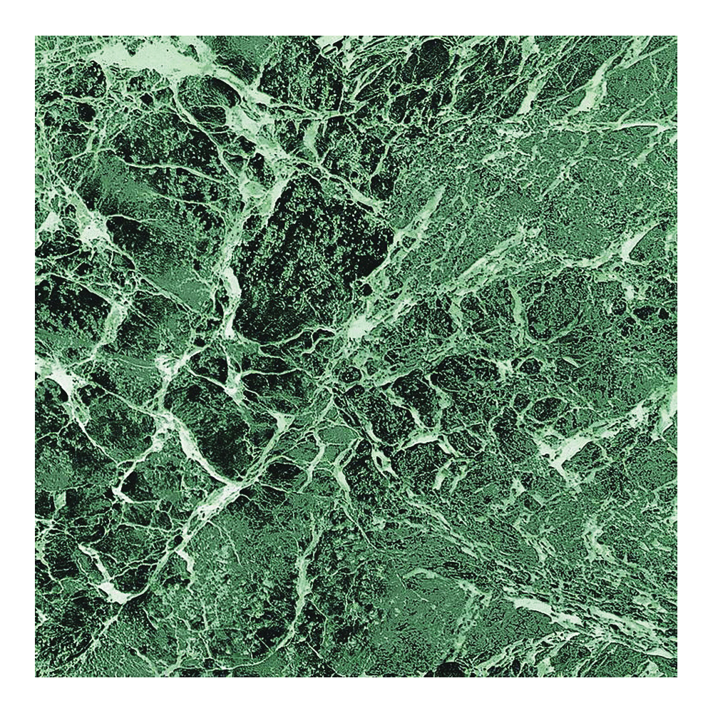 CL1108 Vinyl Self-Adhesive Floor Tile, 12 in L Tile, 12 in W Tile, Square Edge, Marble Green