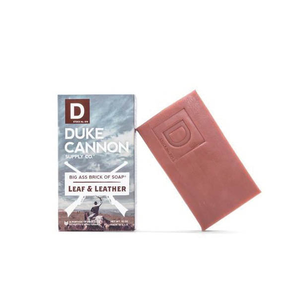Duke Cannon Frontier 03LEAFLEATHER1 Soap, Leather, Tobacco Leaf, 10 oz