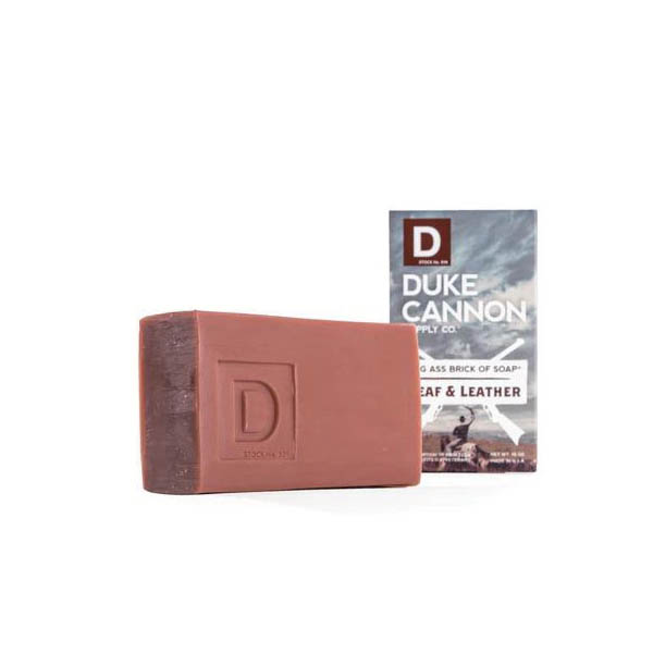 Duke Cannon Frontier 03LEAFLEATHER1 Soap, Leather, Tobacco Leaf, 10 oz