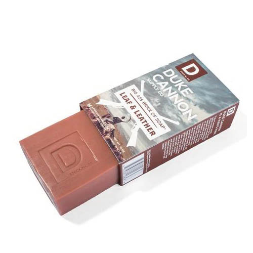 Duke Cannon Frontier 03LEAFLEATHER1 Soap, Leather, Tobacco Leaf, 10 oz