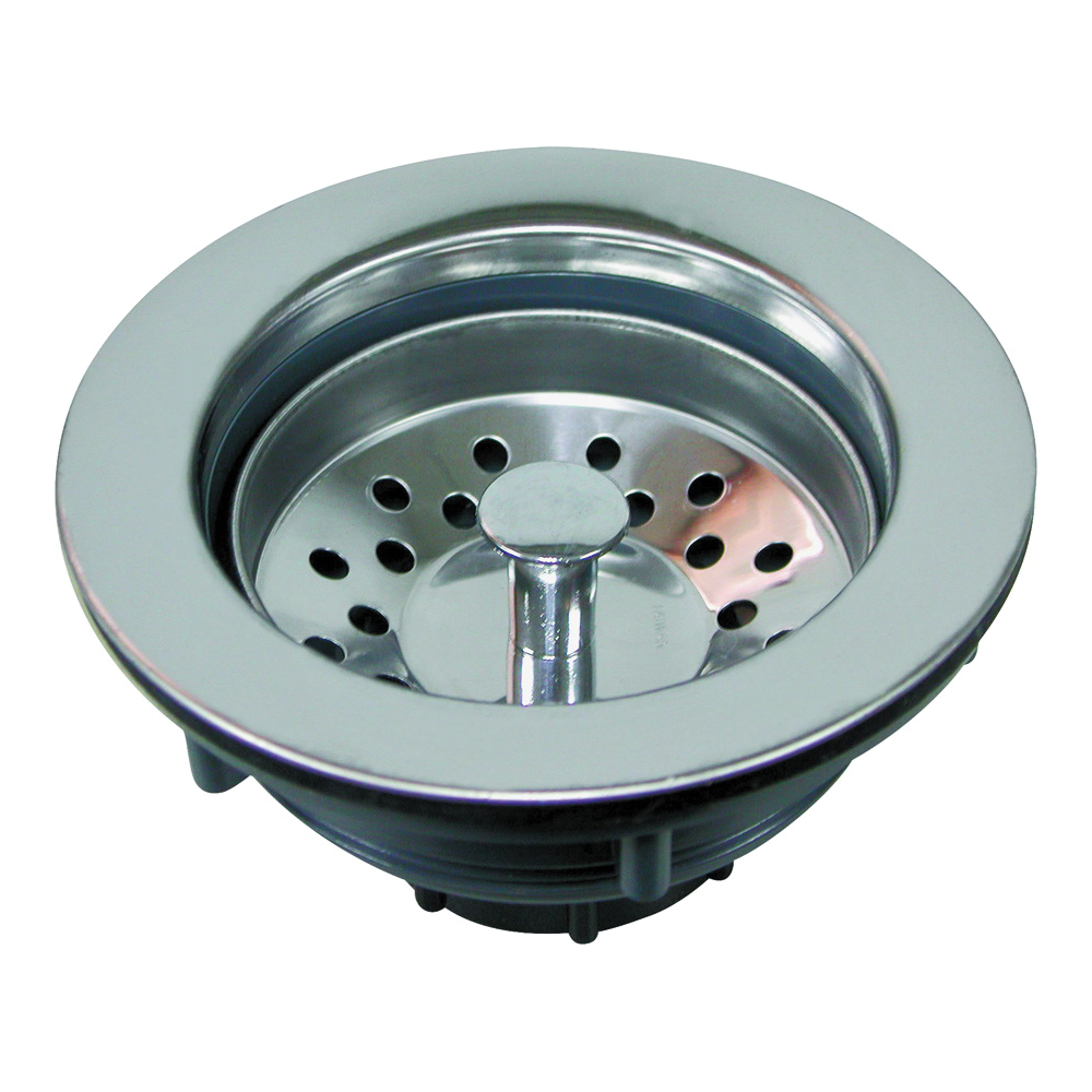 ProSource 80371 Basket Strainer, 4.3 in Dia, For: 3-1/2 to 4 in Dia Opening Sink