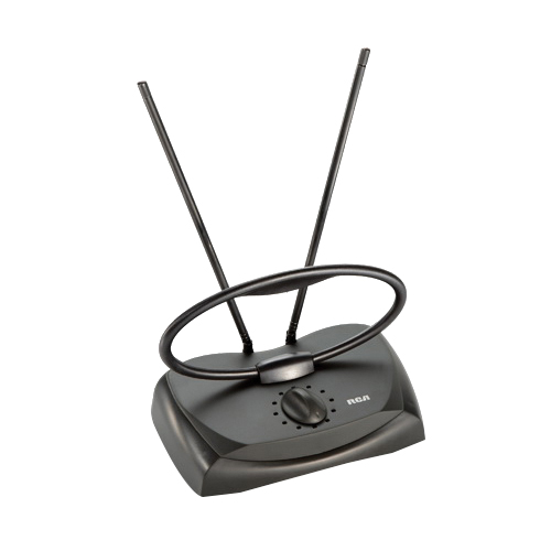 RCA ANT122F Digital Antenna, Black, F Connector, 13-1/4 in H x 8-3/4 in W x 3-1/4 in D, 4 ft Coaxial Cable Includes