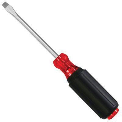 Master Mechanic 164968 Slotted Screwdriver, 1/4 in Drive, 4 in L Shank, PVC Handle, Cushioned-Grip Handle