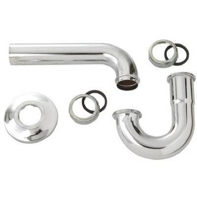 Master Plumber 453-043 Kitchen Wall Drain P-Trap, 1-1/2 in, Tube, Brass, Chrome