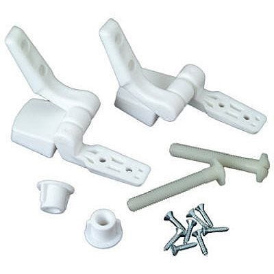 Master Plumber 479-568 Toilet Seat Hinge, Specifications: Top Mount Style, Plastic, White