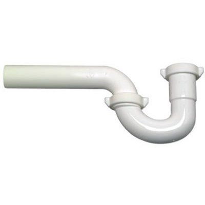 Master Plumber 823-641 Wall Drain P-Trap, 1-1/4 in, Plastic, White