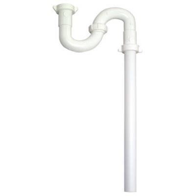 Master Plumber 823-658 Floor Drain S-Trap, 1-1/4 in, Plastic, White