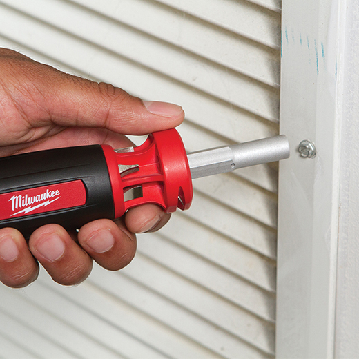 Milwaukee 48-22-2101 Multi-Bit Driver, ECX, Phillips, Slotted Drive, 6 in OAL, Polycarbonate Handle, Straight Handle