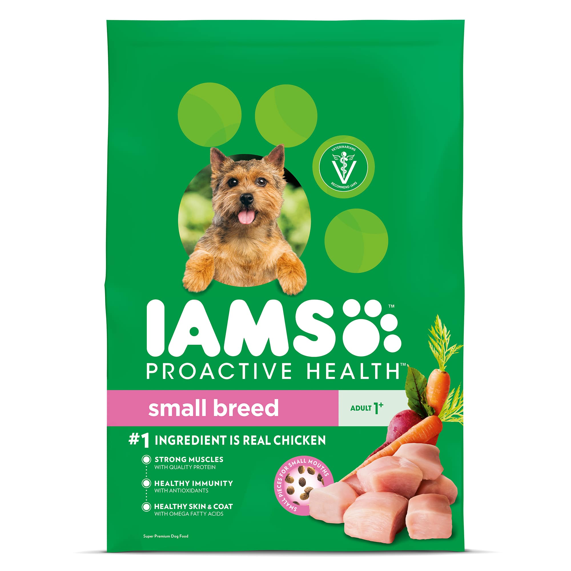 Iams PROACTIVE HEALTH 80344 Dog Food, Adult, S, Toy, Dry, Natural, 7 lb