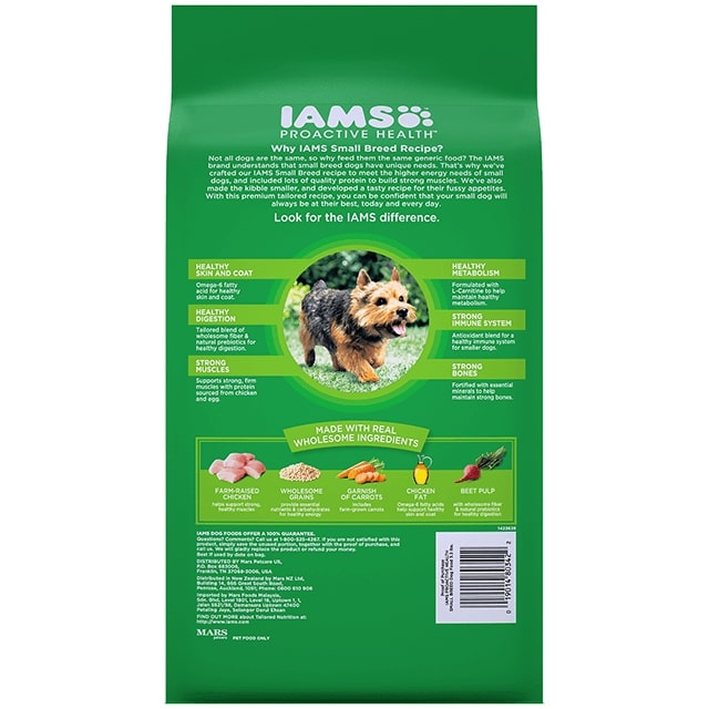 Iams PROACTIVE HEALTH 80344 Dog Food, Adult, S, Toy, Dry, Natural, 7 lb