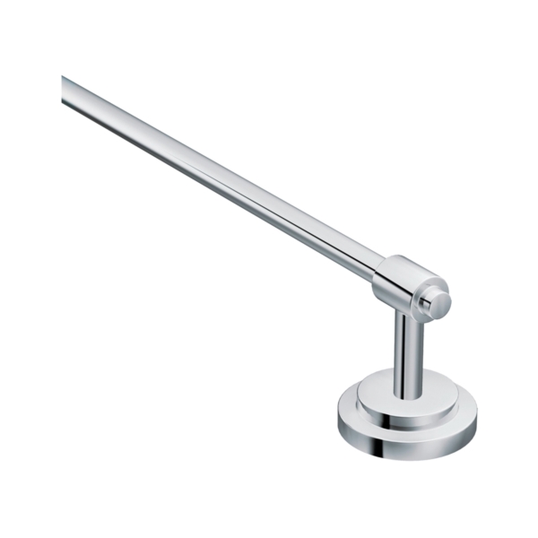 DN0724CH Towel Bar, 24 in L Rod, Aluminum, Chrome, Surface Mounting