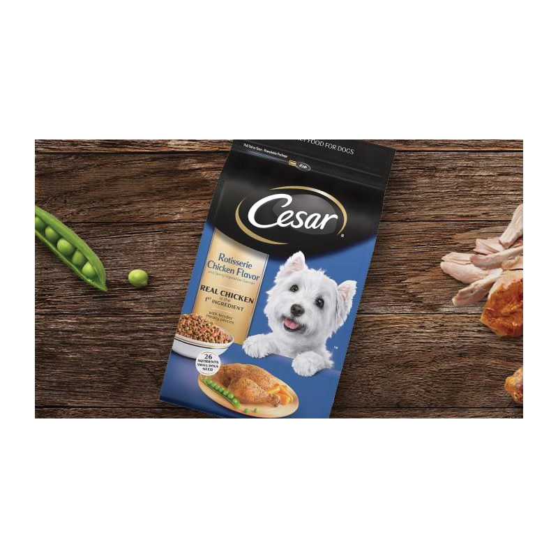 Cesar 10145375 Dog Food, Adult Breed, Rotisserie Chicken Flavor, Spring Vegetables Flavor, 5 lb