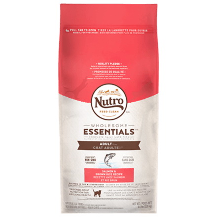 Nutro Wholesome Essentials 11731 Cat Food, Dry, Brown Rice, Salmon Flavor, 14 lb