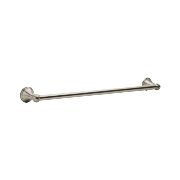 DN8424BN Towel Bar, 24 in L Rod, Aluminum, Brushed Nickel, Surface Mounting