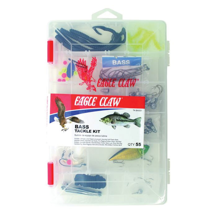 Eagle Claw TK-BASS1 Bass Tackle Kit, Assorted