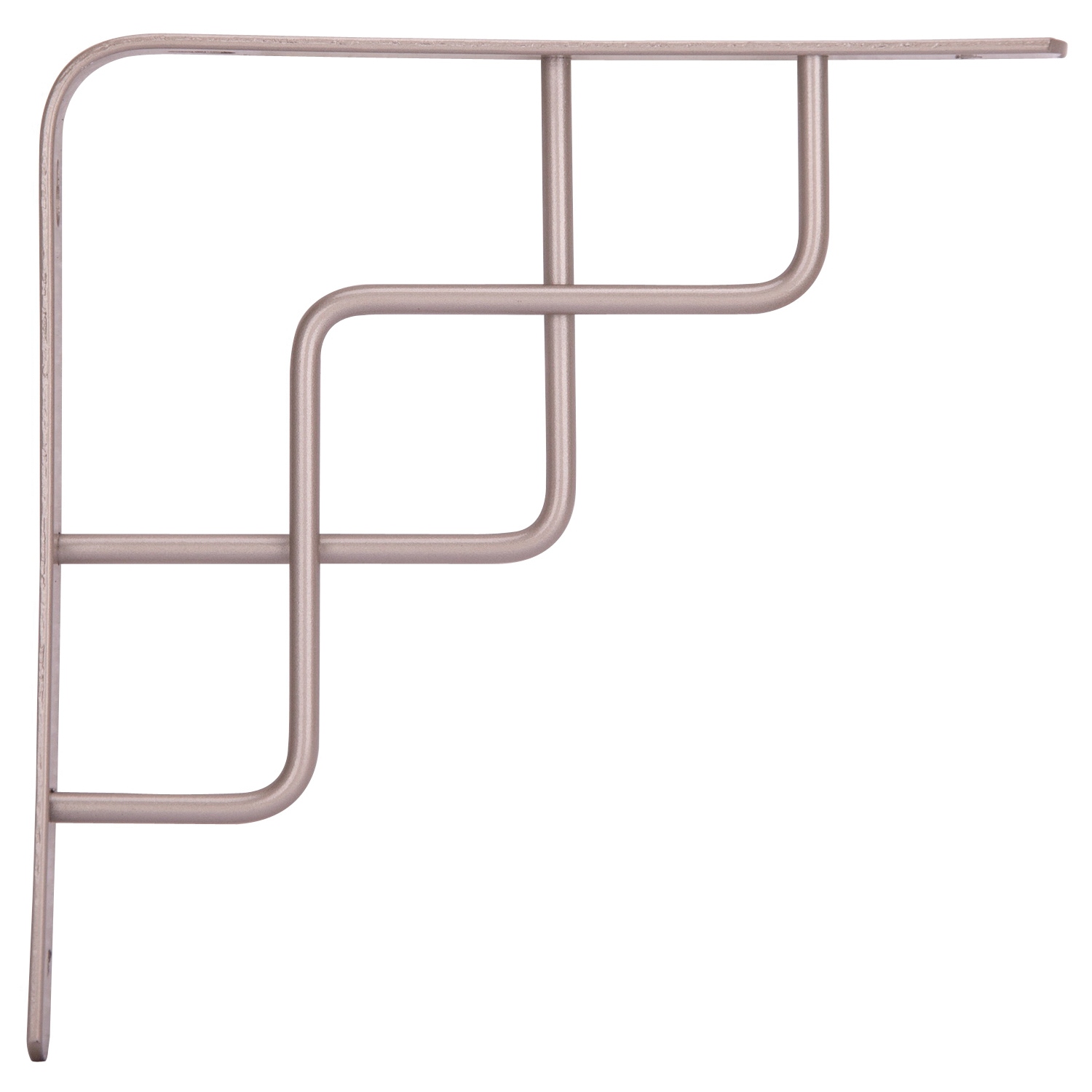 SB-035PS Contemporary and Decorative Shelf Bracket, 220 lb/Pair, 8 in L, 8 in H, Steel, Satin Nickel