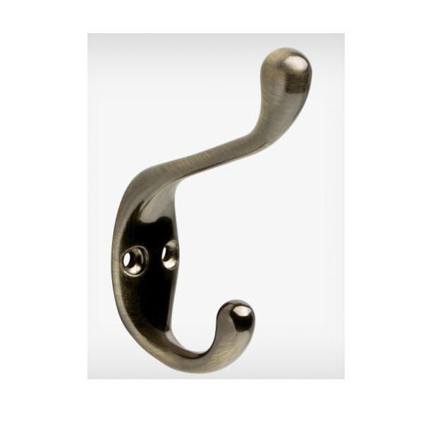 Liberty Hardware 145887 Coat and Hat Hook, 35 lb, Zinc, Antique Brass