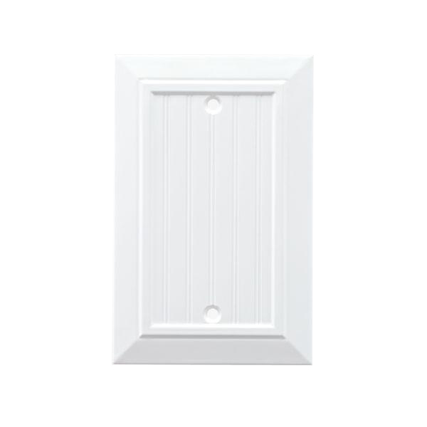Liberty Hardware Classic W37758L-PW-U Blank Wallplate, 3.15 in L, 4.88 in W, 0.26 in Thick, 1 -Gang, Fiber