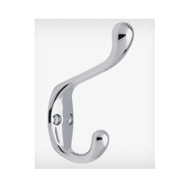 Liberty Hardware 145886 Coat and Hat Hook, 35 lb, Zinc, Polished Chrome
