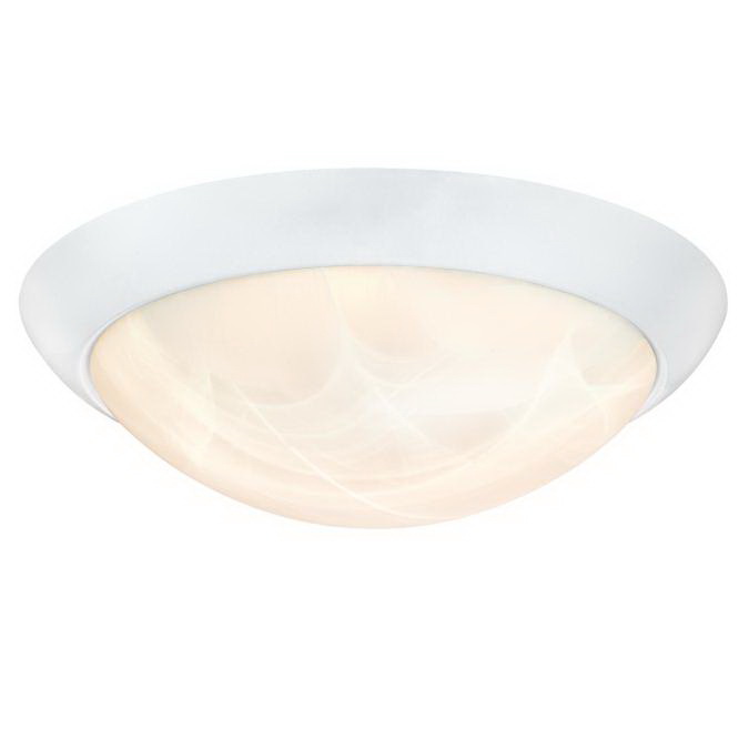61066 Flush Mount Ceiling Fixture, LED Lamp, 1000 Lumens Lumens, 3000 K Color Temp, White Fixture