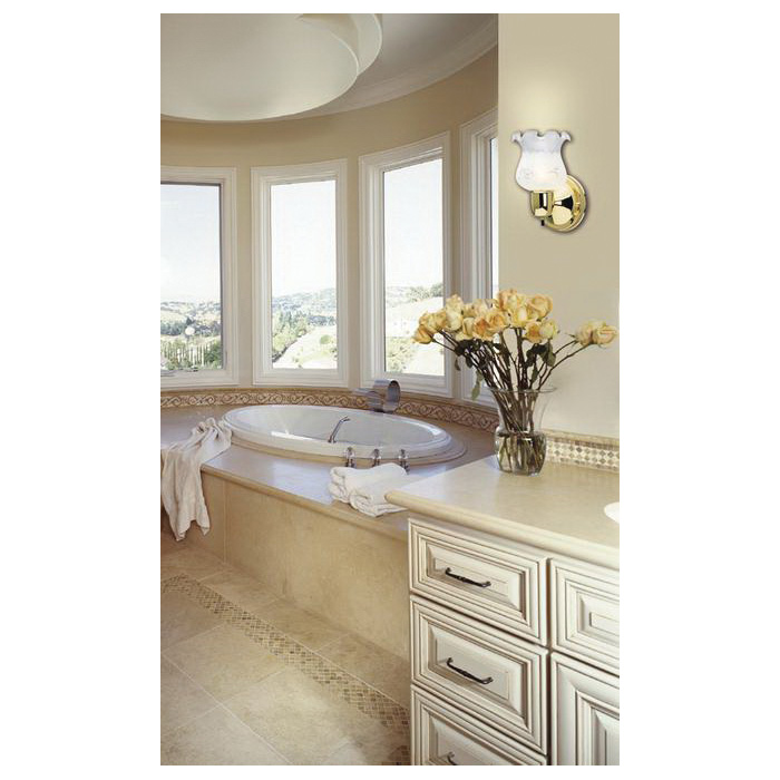 Westinghouse 66601 Light Fixture with On/Off Switch, 1-Lamp, Polished Brass Fixture