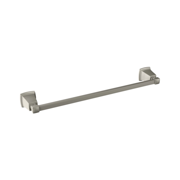 Y3218BN Towel Bar, 18 in L Rod, Aluminum, Brushed Nickel, Surface Mounting