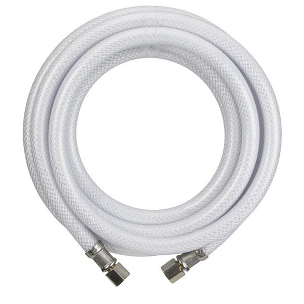 PP255610 Ice Maker Supply Line, 1/4 in Inlet, Compression Inlet, 1/4 in Outlet, Compression Outlet, PVC Tubing