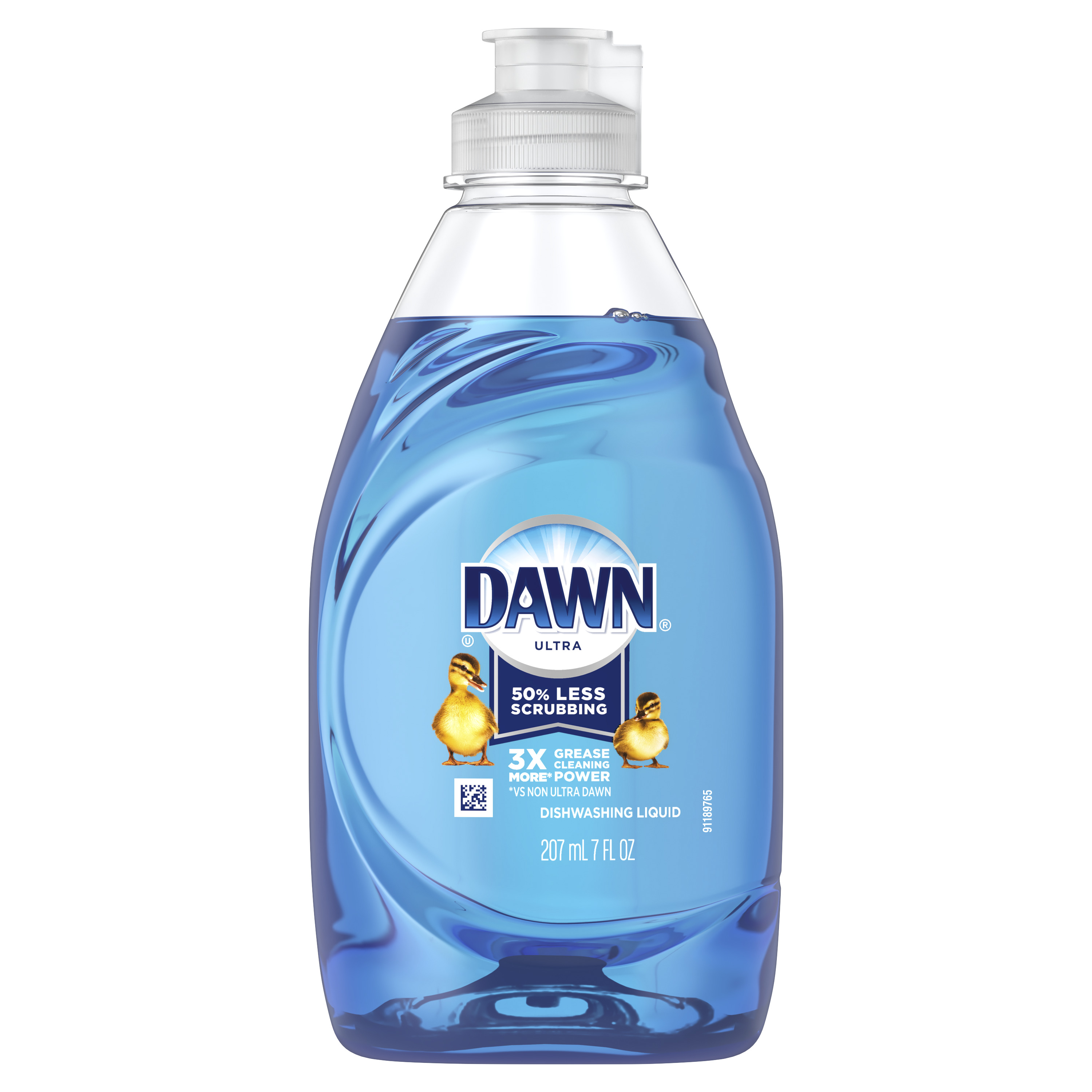 39713 Dishwashing Soap, 7 oz, Liquid, Perfume, Clear Blue
