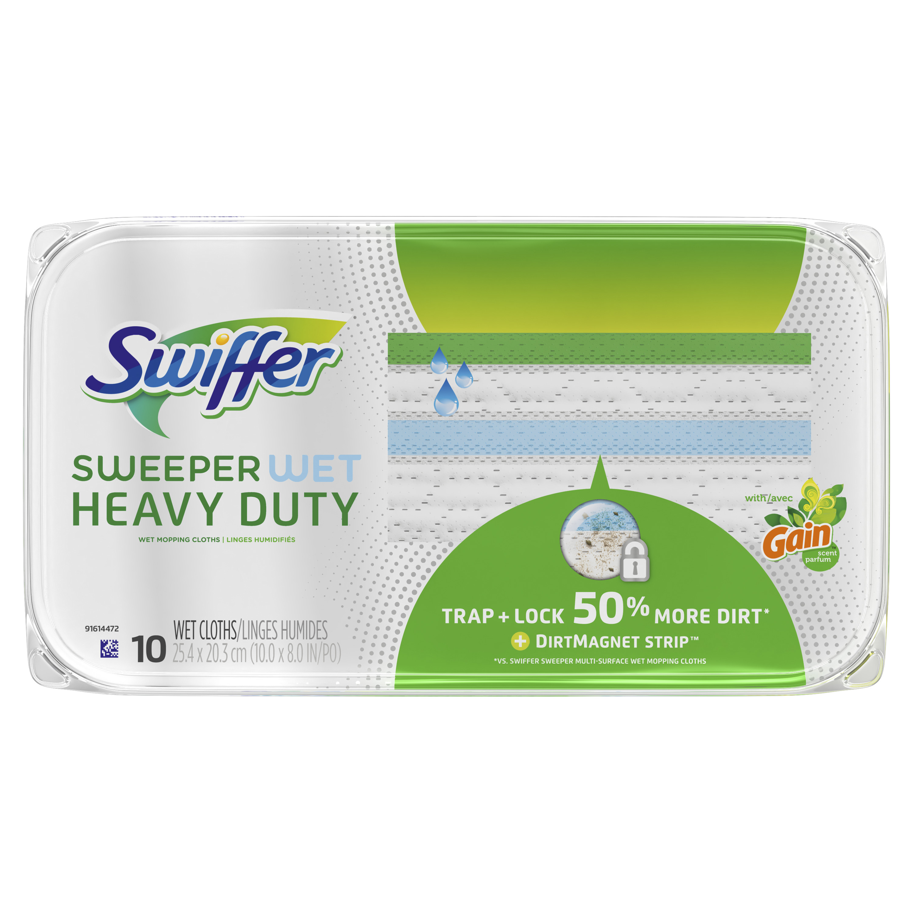 Swiffer Sweeper 76471 Wet Mopping Cloth, 8 in L, 10 in W, White