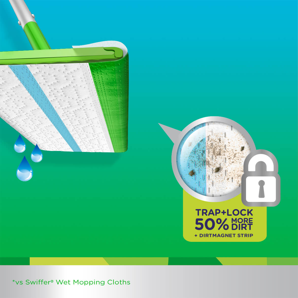 Swiffer Sweeper 76471 Wet Mopping Cloth, 8 in L, 10 in W, White