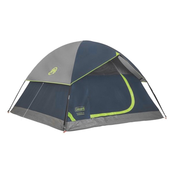 Coleman Sundome Series 2000024580 Dome Camping Tent, 7 ft L, 7 ft W, 3 Person, Blue