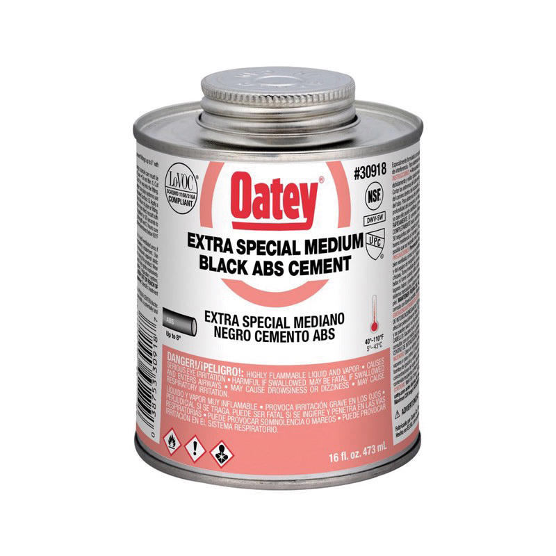 Oatey 30916 Cement, Opaque Liquid, Medium Black, 4 oz