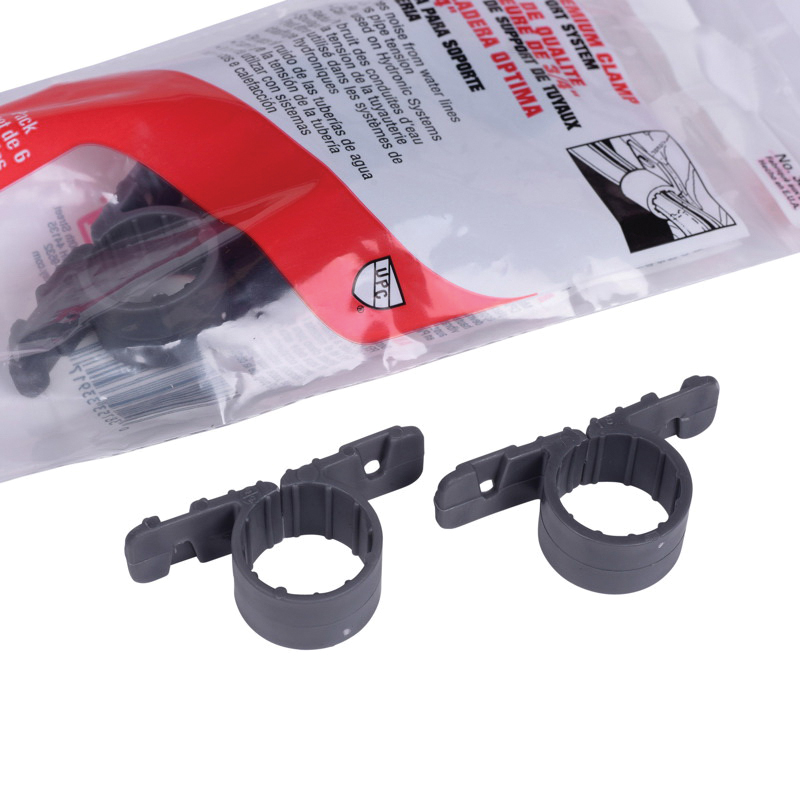 Oatey 33877 Standard Pipe Clamp, Clamping Range: 1 in, Polypropylene, Gray
