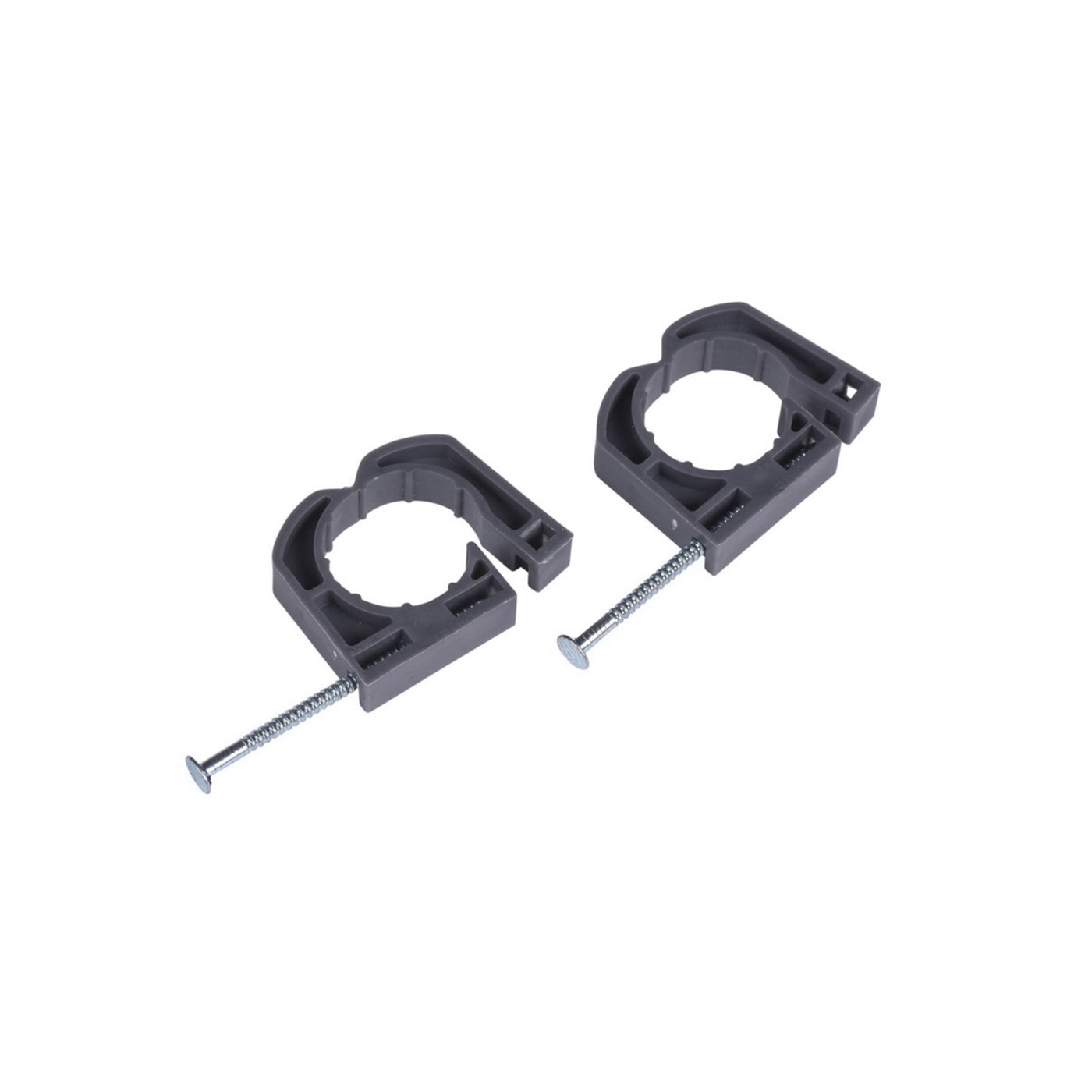 Oatey 33913 Full Clamp with Barbed Nail, High-Impact Polypropylene