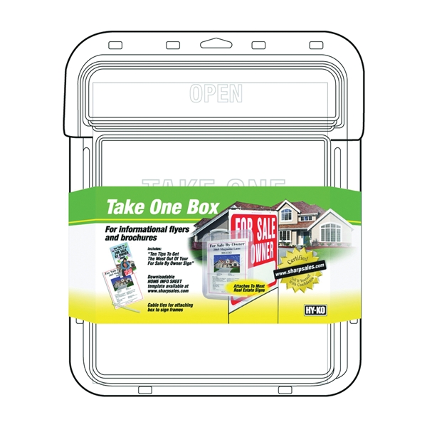 HY-KO 22131 Take One Flyer Box, Single-Sided, Plastic, Clear - 1