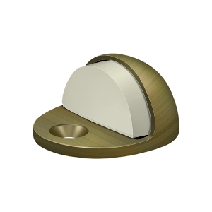 Deltana DSLP316U5 Dome Door Stop, 2 in Dia Base, Solid Brass, Antique Brass