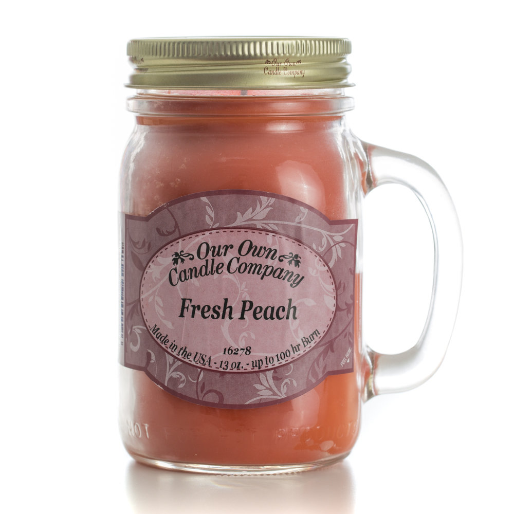 Our Own Candle Company SIC1-FP Scented Candle, Fresh Peach Fragrance, 100 hr Burning