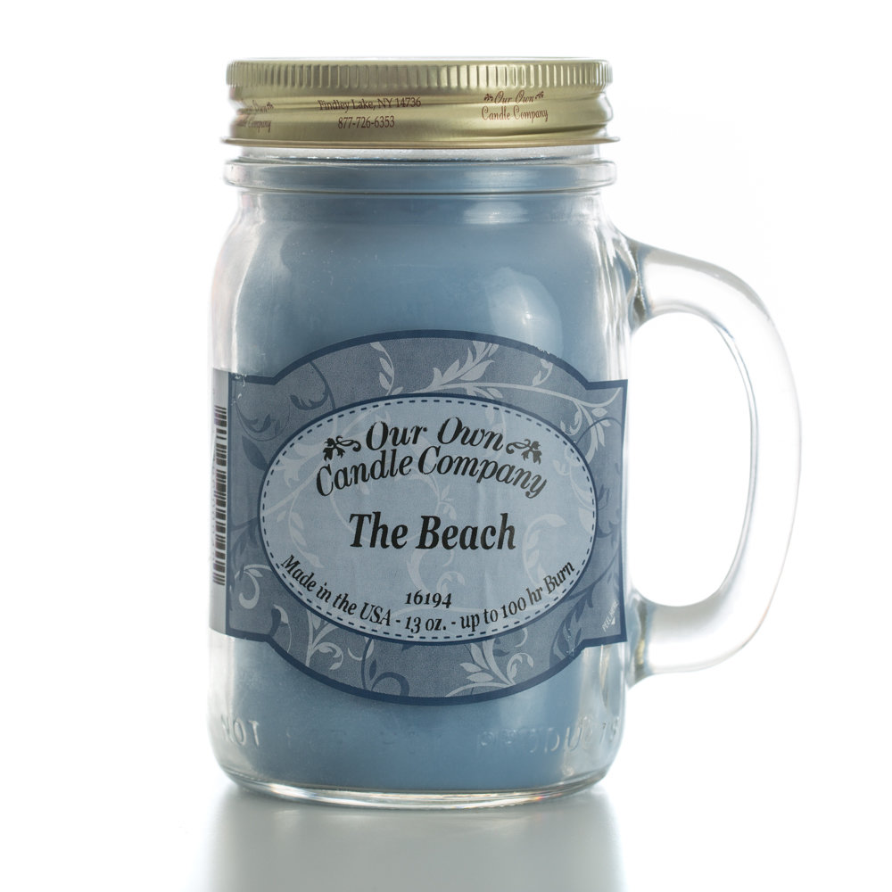 Our Own Candle Company SIC1-OB Scented Candle, The Beach Fragrance, 100 hr Burning