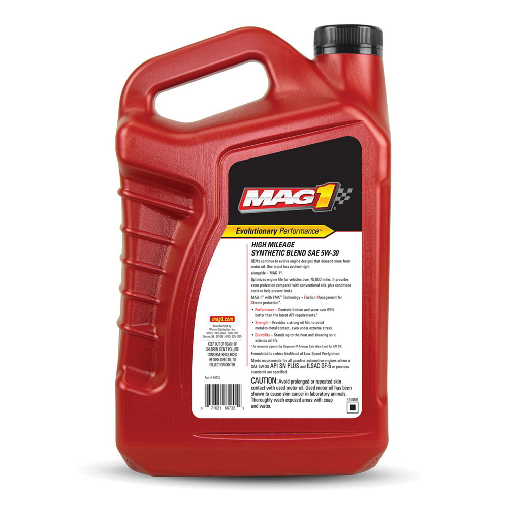 Mag 1 MAG64835 High-Mileage Motor Oil, 5W-30, 1 qt, Bottle