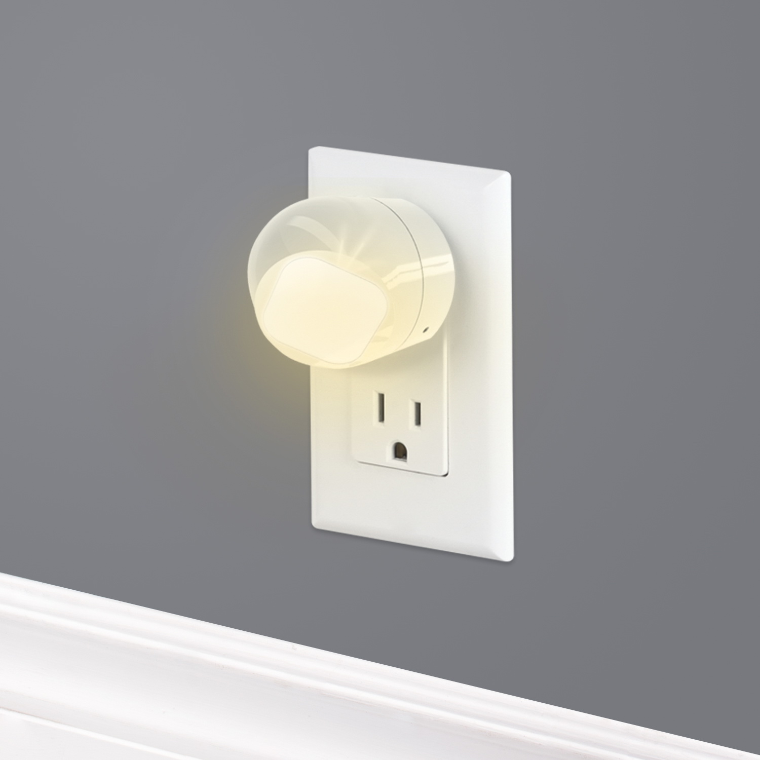 globe 8969601 Night Light Set, 120 V, 0.3 W, LED Lamp, Soft White Light, 3000 K Color Temp