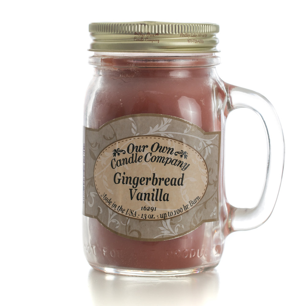Our Own Candle Company SIC1-GV Scented Candle, Gingerbread Vanilla Fragrance, 100 hr Burning