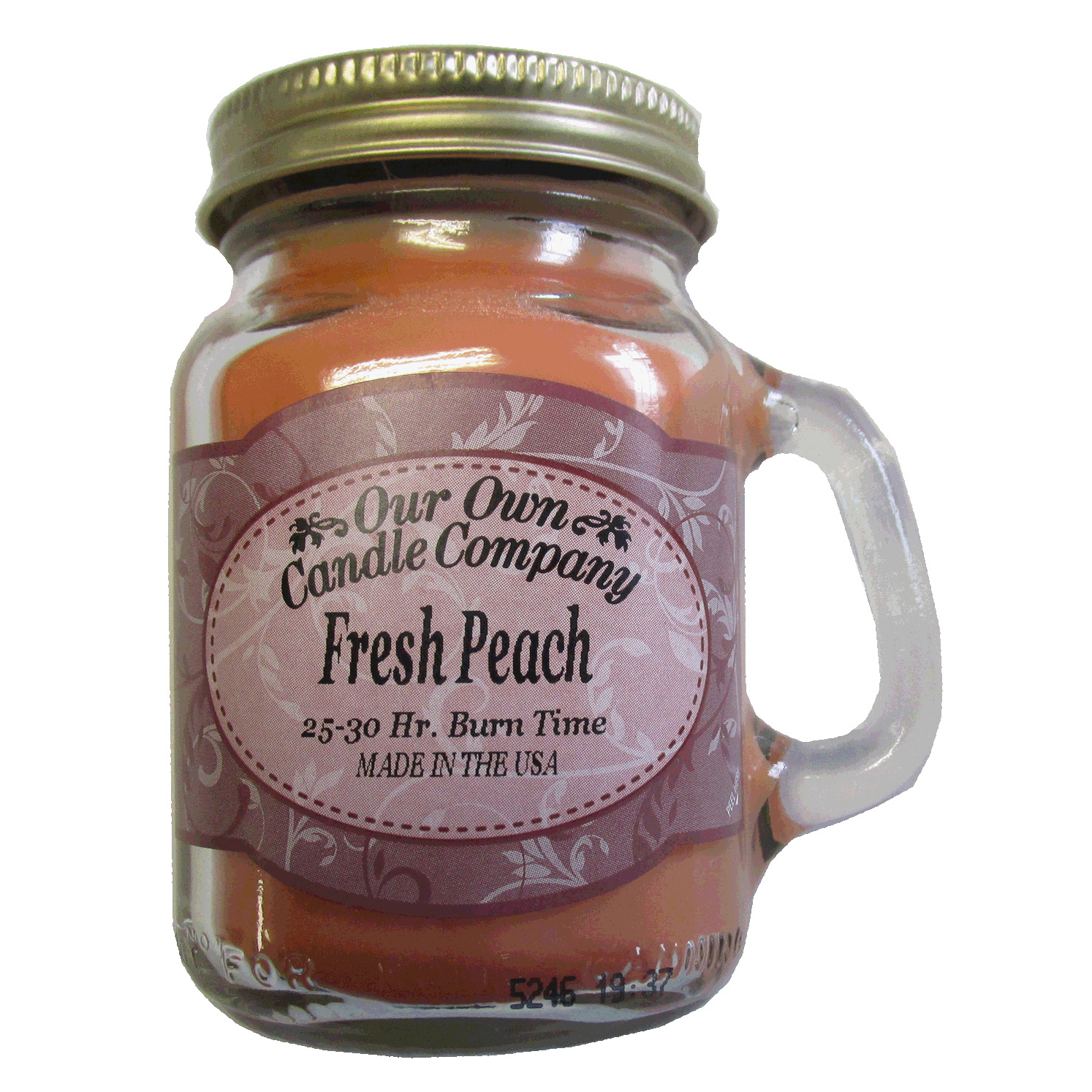 Our Own Candle Company SIMM-PE Scented Candle, Fresh Peach Fragrance, 25 to 30 hr Burning